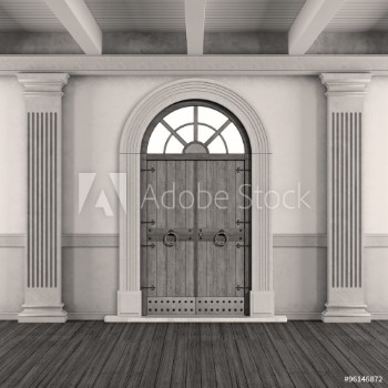 Picture of Black and white classic home entrance